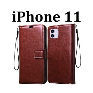 Apple iphone 11 Flip Cover Magnetic Leather Wallet Case (PI-2237502)