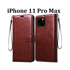 Apple iphone 11 Pro Max Flip Cover Magnetic Leather Wallet Case (PI-2237528)
