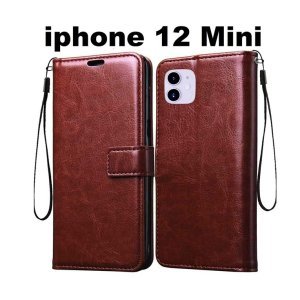Apple iphone 12 Mini Flip Cover Magnetic Leather Wallet Case (PI-2237503)