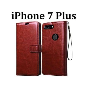 Apple iphone 7 Plus Flip Cover Magnetic Leather Wallet Case (PI-2237524)