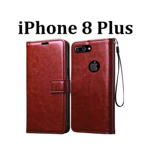 Apple iphone 8 Plus Flip Cover Magnetic Leather Wallet Case (PI-2237526)