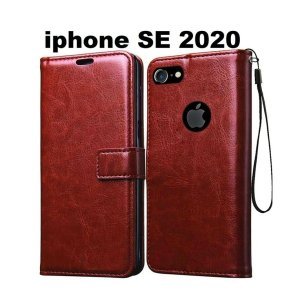 Apple iphone SE 2020 Flip Cover Magnetic Leather Wallet Case (PI-2237507)